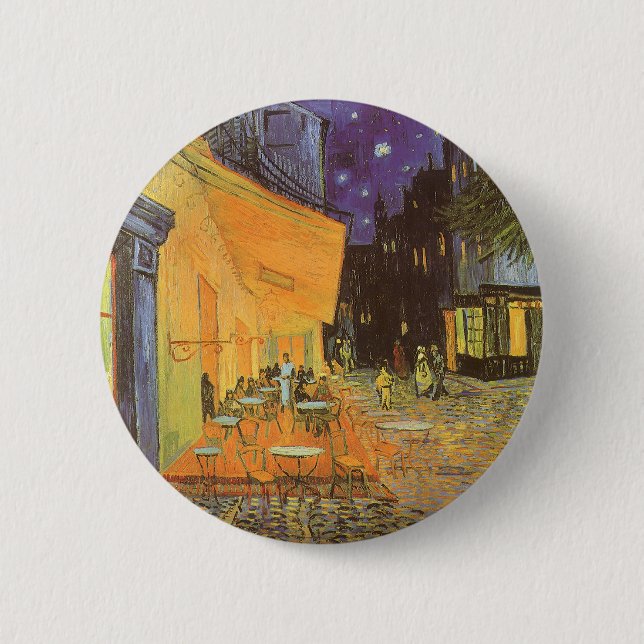 Vincent van Gogh - Cafe Terrace at Night 2 Inch Round Button (Front)