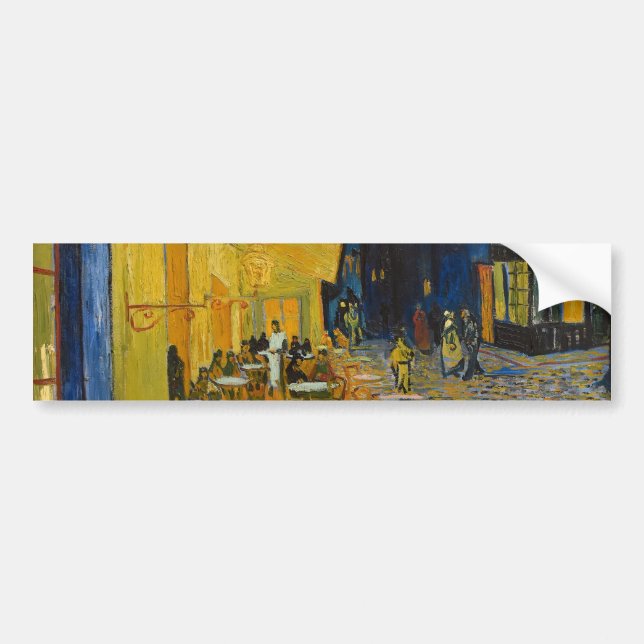Vincent van Gogh - Cafe Terrace at Night Bumper Sticker (Front)