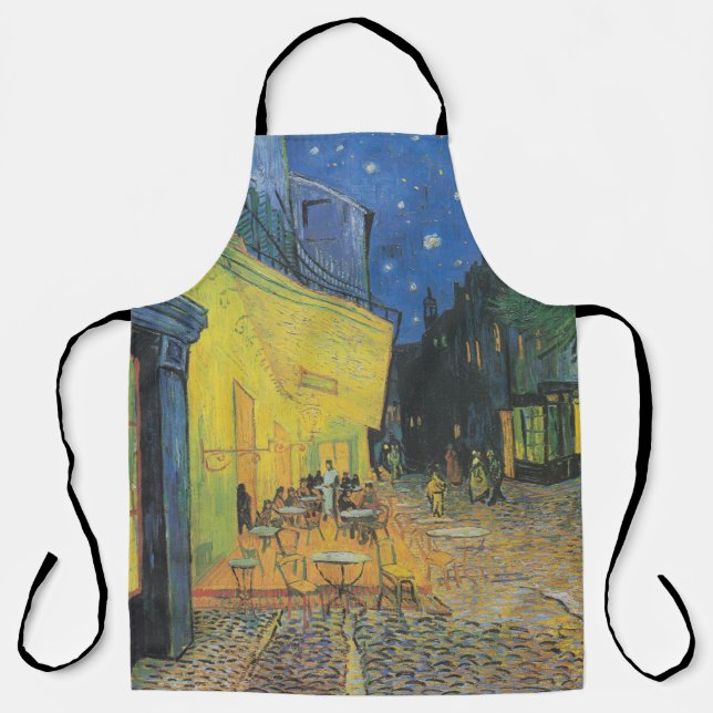 Vincent Van Gogh Cafe Terrace At Night Fine Art Apron (Front)
