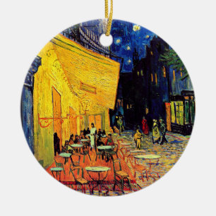 Vincent Van Gogh - Cafe Terrace At Night Fine Art Ceramic Ornament