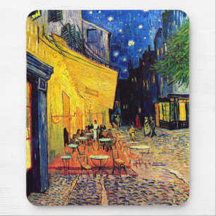 Vincent Van Gogh - Cafe Terrace At Night Fine Art Mouse Pad