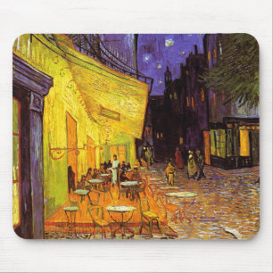 Vincent Van Gogh Cafe Terrace At Night Fine Art Mouse Pad