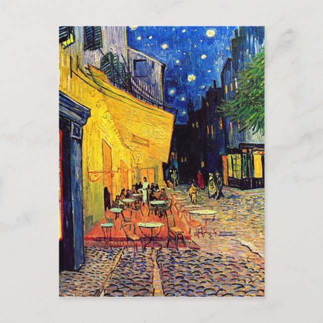 Vincent Van Gogh - Cafe Terrace At Night Fine Art Postcard (Front)