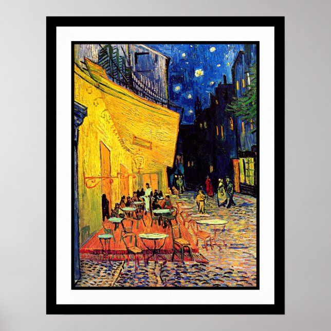 Vincent Van Gogh - Cafe Terrace At Night Fine Art Poster (Front)