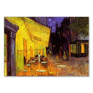 Vincent Van Gogh Cafe Terrace At Night Fine Art Table Number