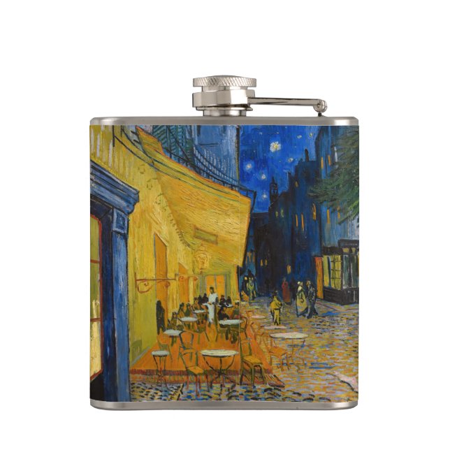 Vincent van Gogh - Cafe Terrace at Night Hip Flask (Back)