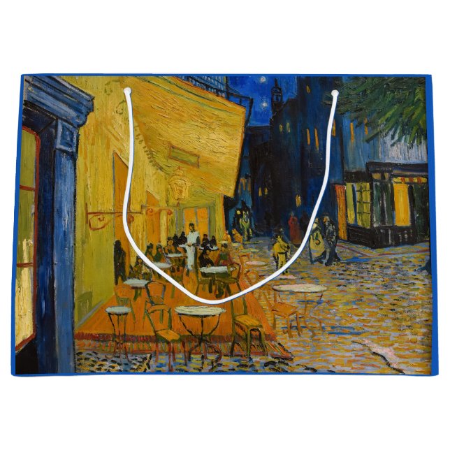 Vincent van Gogh - Cafe Terrace at Night Large Gift Bag (Front)