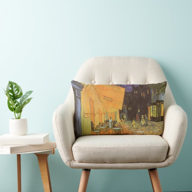 Vincent van Gogh - Cafe Terrace at Night Lumbar Pillow (Chair)