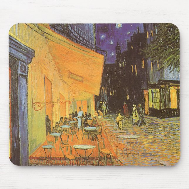 Vincent van Gogh - Cafe Terrace at Night Mouse Pad (Front)