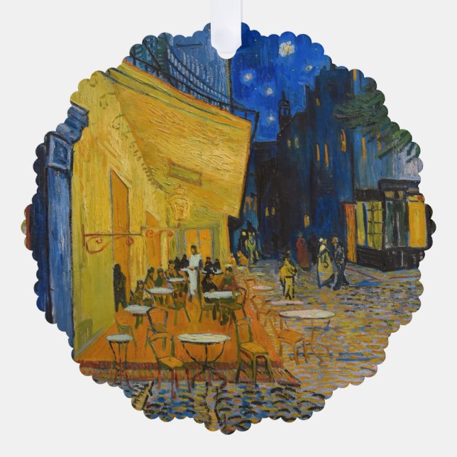 Vincent van Gogh - Cafe Terrace at Night Ornament Card (Front)