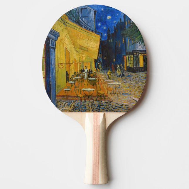 Vincent van Gogh - Cafe Terrace at Night Ping Pong Paddle (Front)