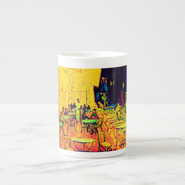 Vincent Van Gogh - Cafe Terrace At Night Pop Art Bone China Mug (Front)