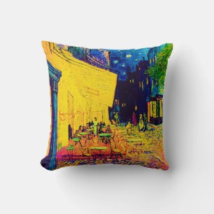 Vincent Van Gogh - Cafe Terrace At Night Pop Art Throw Pillow