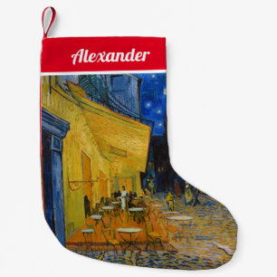 Vincent van Gogh - Cafe Terrace at Night Small Christmas Stocking