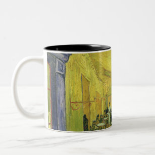 Vincent van Gogh - Cafe Terrace at Night Two-Tone Coffee Mug