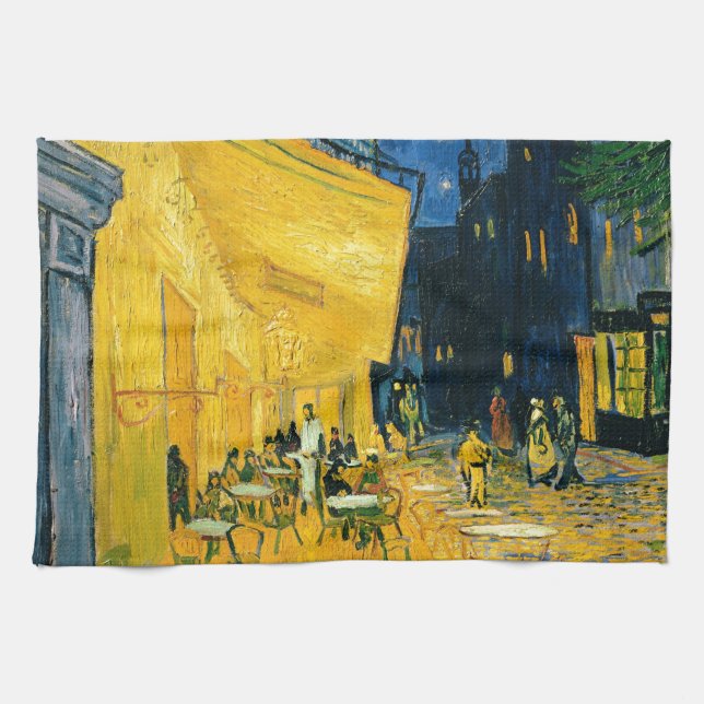 Vincent van Gogh | Cafe Terrace, Place du Forum Kitchen Towel (Horizontal)