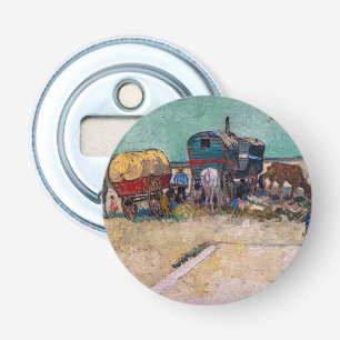 Vincent Van Gogh - Caravans, Gypsy Camp near Arles Bottle Opener