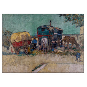 Vincent Van Gogh - Caravans, Gypsy Camp near Arles Cutting Board