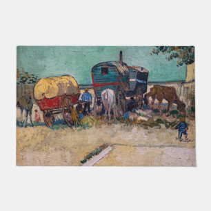 Vincent Van Gogh - Caravans, Gypsy Camp near Arles Doormat