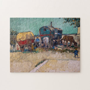 Vincent Van Gogh - Caravans, Gypsy Camp near Arles Jigsaw Puzzle