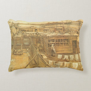 Vincent van Gogh - Carpenter's Yard and Laundry Accent Pillow