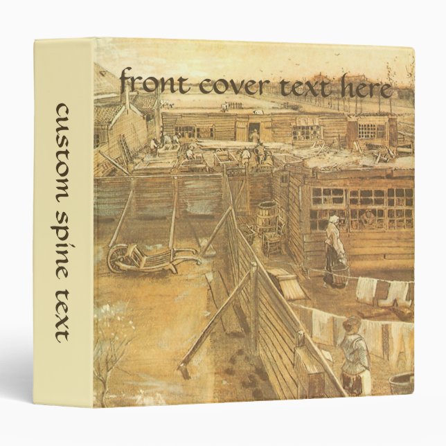 Vincent van Gogh - Carpenter's Yard and Laundry Binder (Front/Spine)