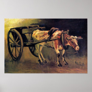 Vincent Van Gogh - Cart With Red And White Ox Poster