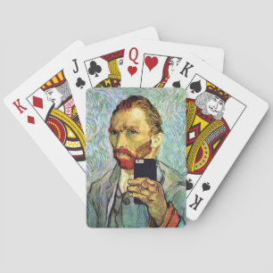 Vincent Van Gogh Cellphone Selfie Self Portrait Playing Cards