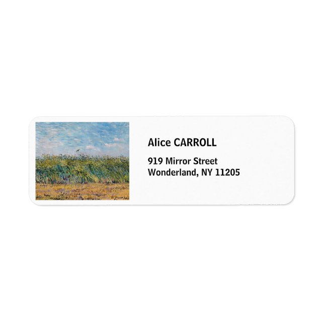 Vincent van Gogh - Champ de blé avec une lark (Devant)