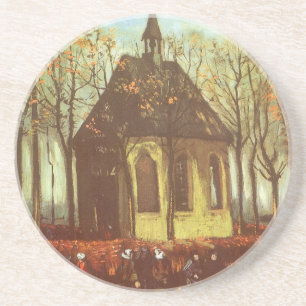Vincent van Gogh - Chapel at Nuenen, Churchgoers Coaster