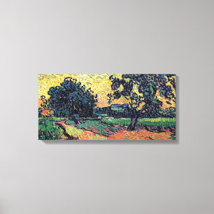 Vincent Van Gogh - Chateau Of Auvers At Sunset Canvas Print