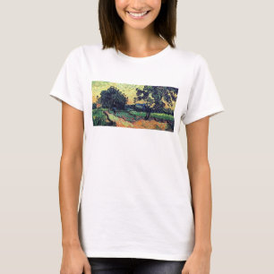 Vincent Van Gogh - Chateau Of Auvers At Sunset T-Shirt