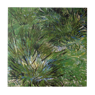 Vincent Van Gogh - Clumps Of Grass Fine Art Tile