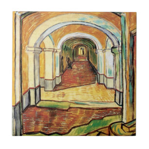 Vincent Van Gogh - Corridor Of Saint Paul Hospital Tile