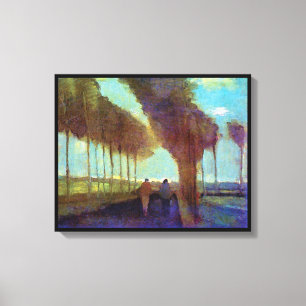 Vincent Van Gogh - Country Lane With Two Figures Canvas Print