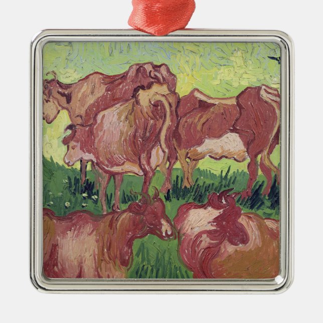 Vincent van Gogh | Cows, 1890 Metal Ornament (Front)