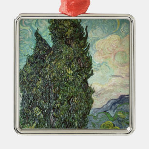 Vincent van Gogh   Cypresses, 1889 Metal Ornament