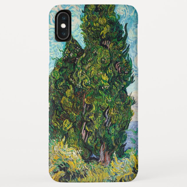 Vincent Van Gogh Cypresses Fine Art Case-Mate iPhone Case (Back)