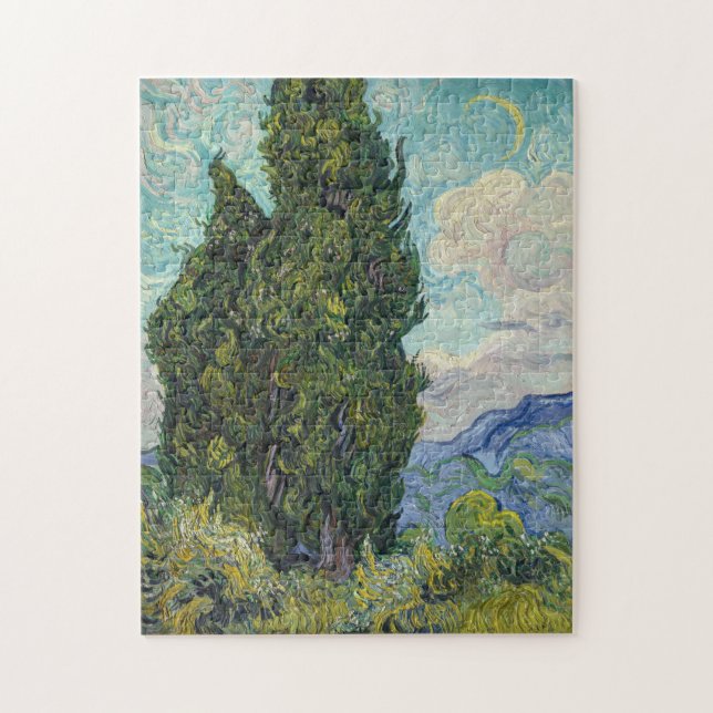 Vincent van Gogh - Cypresses Jigsaw Puzzle (Vertical)
