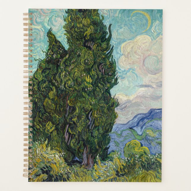 Vincent van Gogh - Cypresses Planner (Front)