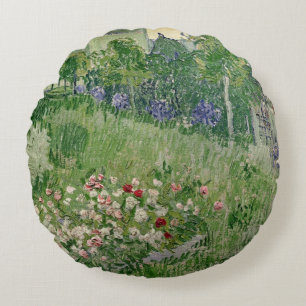 Vincent van Gogh Daubigny's garden, 1890 Round Pillow