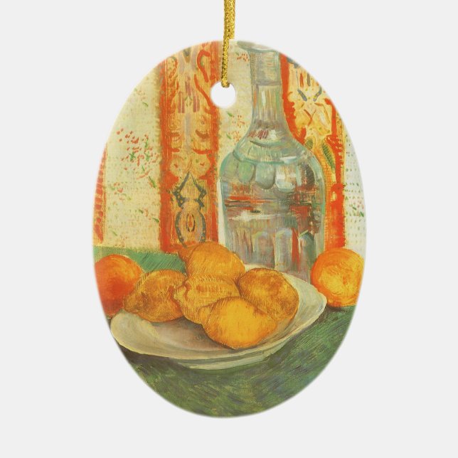 Vincent van Gogh - Decanter and Lemons on a Plate Ceramic Ornament (Front)