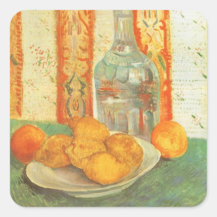 Vincent van Gogh - Decanter and Lemons on a Plate Square Sticker
