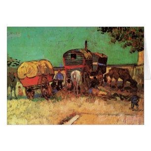 Vincent van Gogh - Encampment of Gypsies Caravans