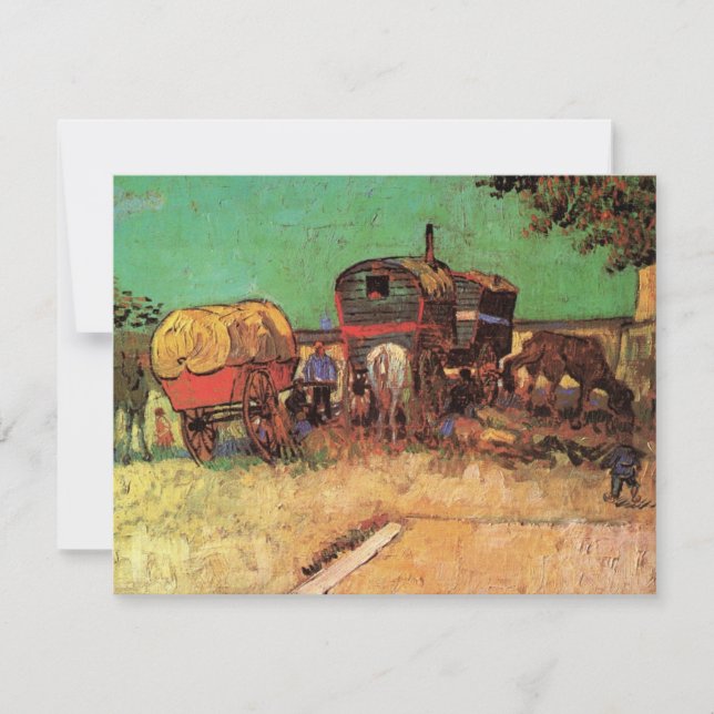 Vincent van Gogh - Encampment of Gypsies Caravans (Front)