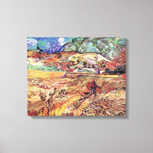 Vincent Van Gogh - Enclosed Wheat Field Fine Art Canvas Print (Front)