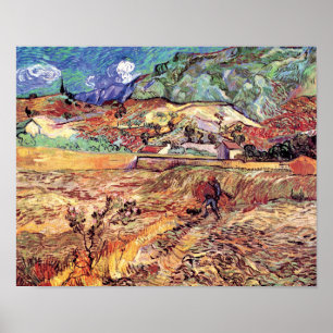 Vincent Van Gogh - Enclosed Wheat Field Fine Art Poster