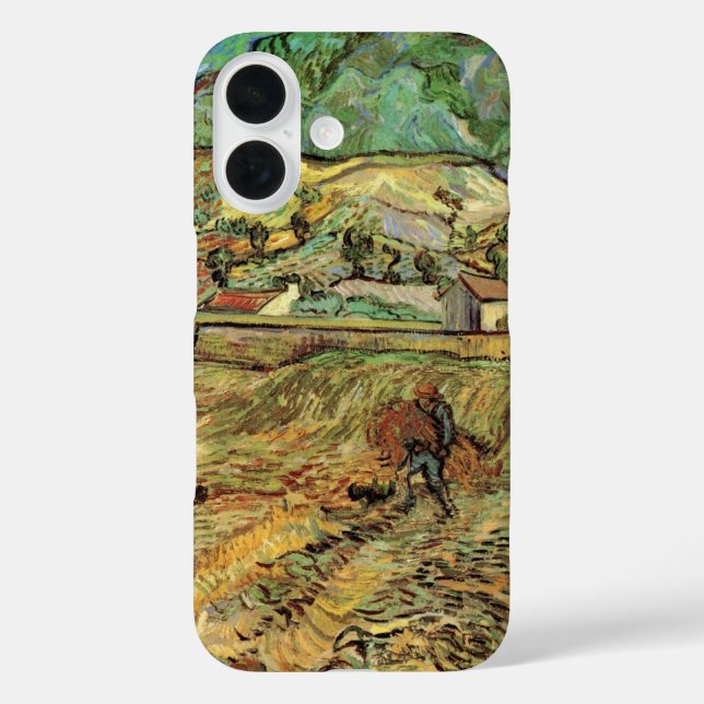 Vincent van Gogh - Enclosed Wheat Field w Peasant Case-Mate iPhone Case (Back)