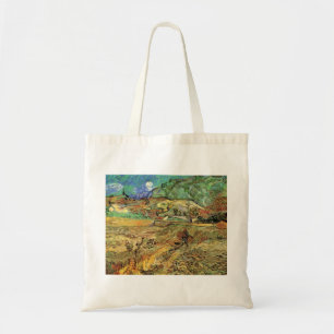 Vincent van Gogh - Enclosed Wheat Field w Peasant Tote Bag