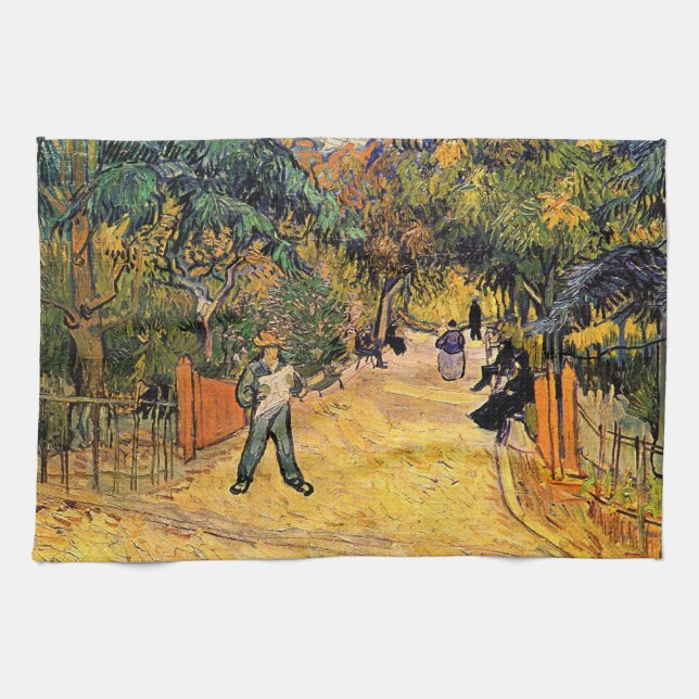 Vincent van Gogh - Entrance to Public Park, Arles Kitchen Towel (Horizontal)